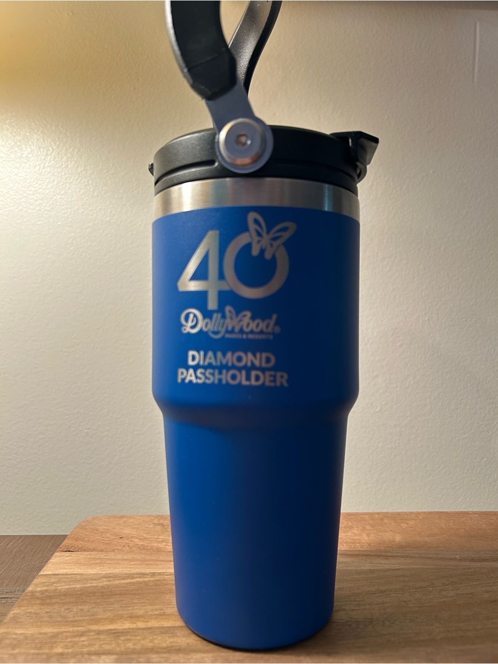Dollywood 40th Diamond Passholder Blue Tumbler